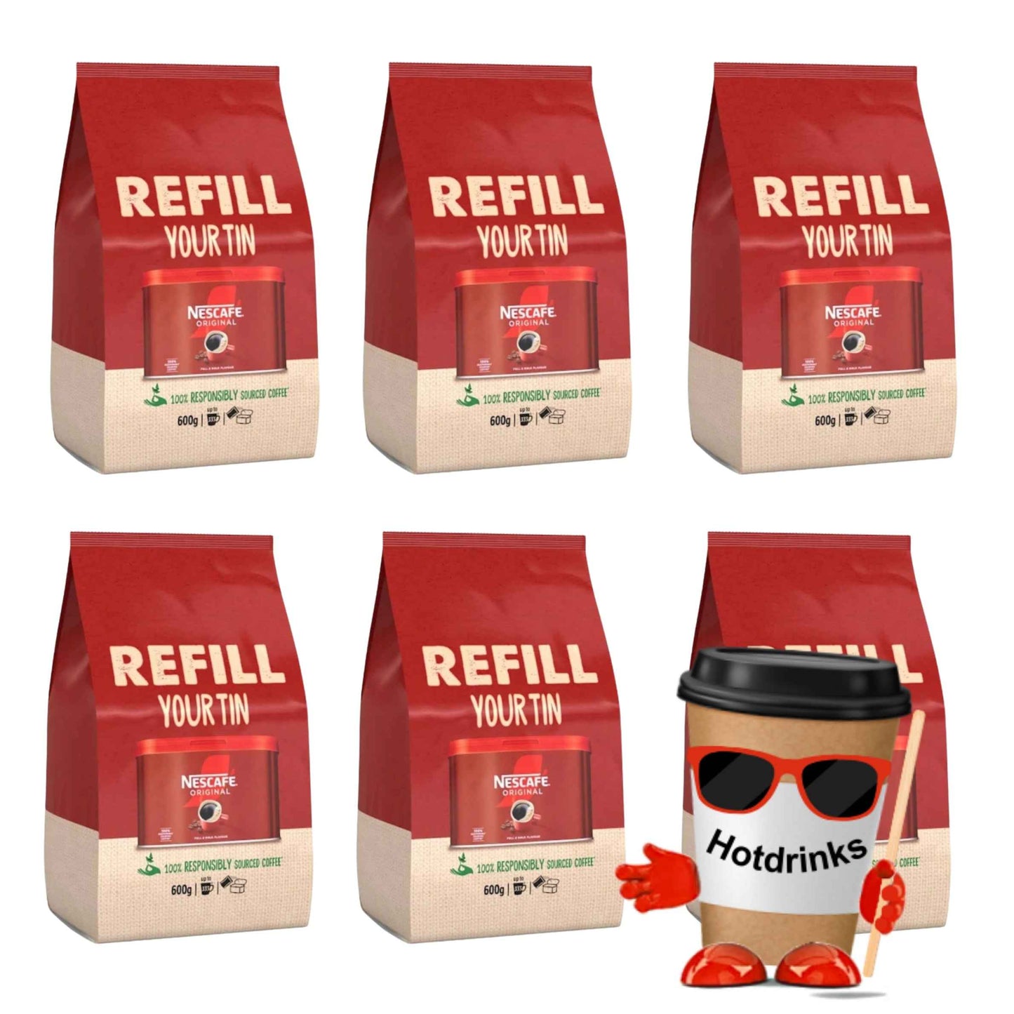 Nescafe Original 'Refill Your Tin' Coffee (600g)