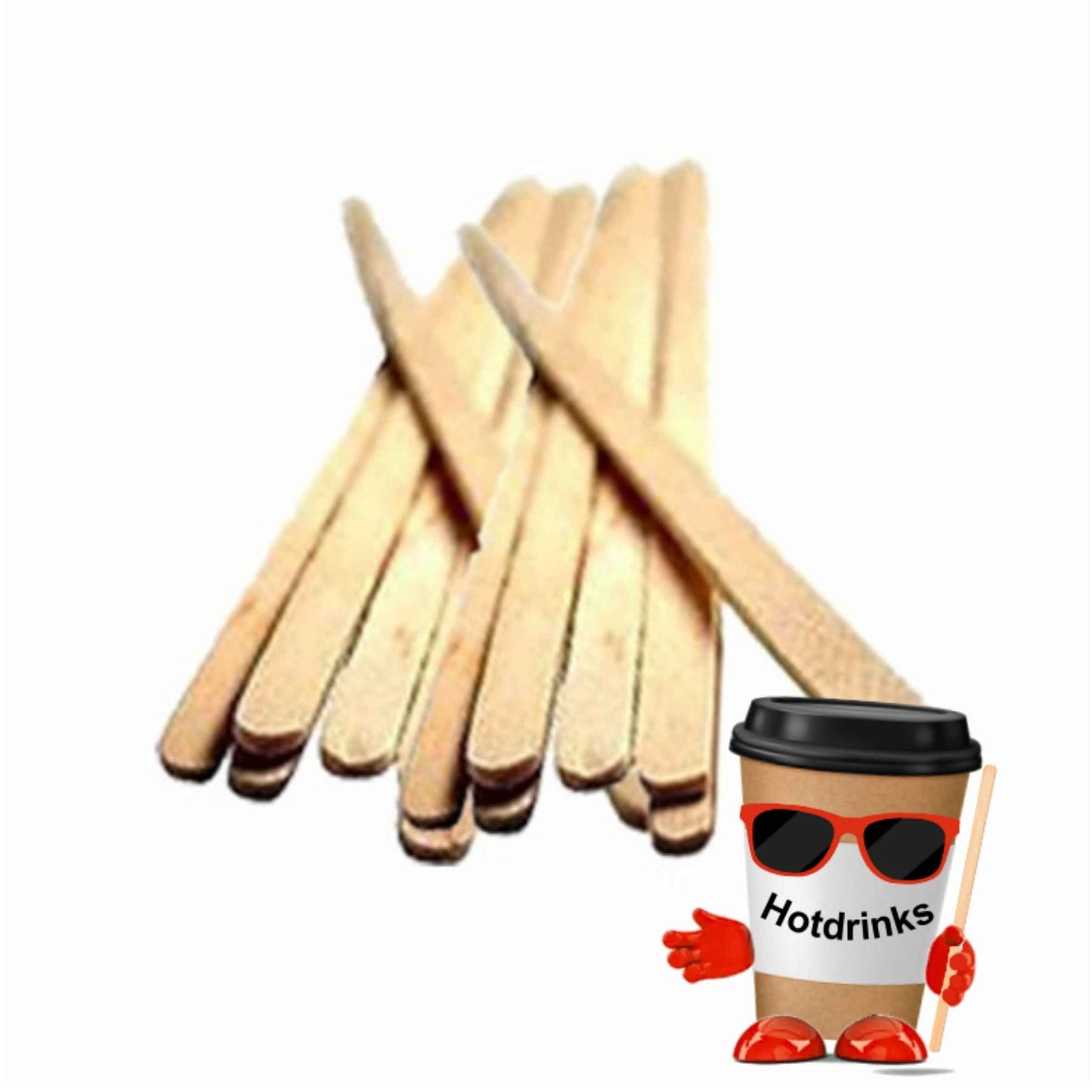 Wooden Coffee, Cocktail & Drink Stirrers 110mm or 140mm – Bulk Packs of 1,000 or 10,000