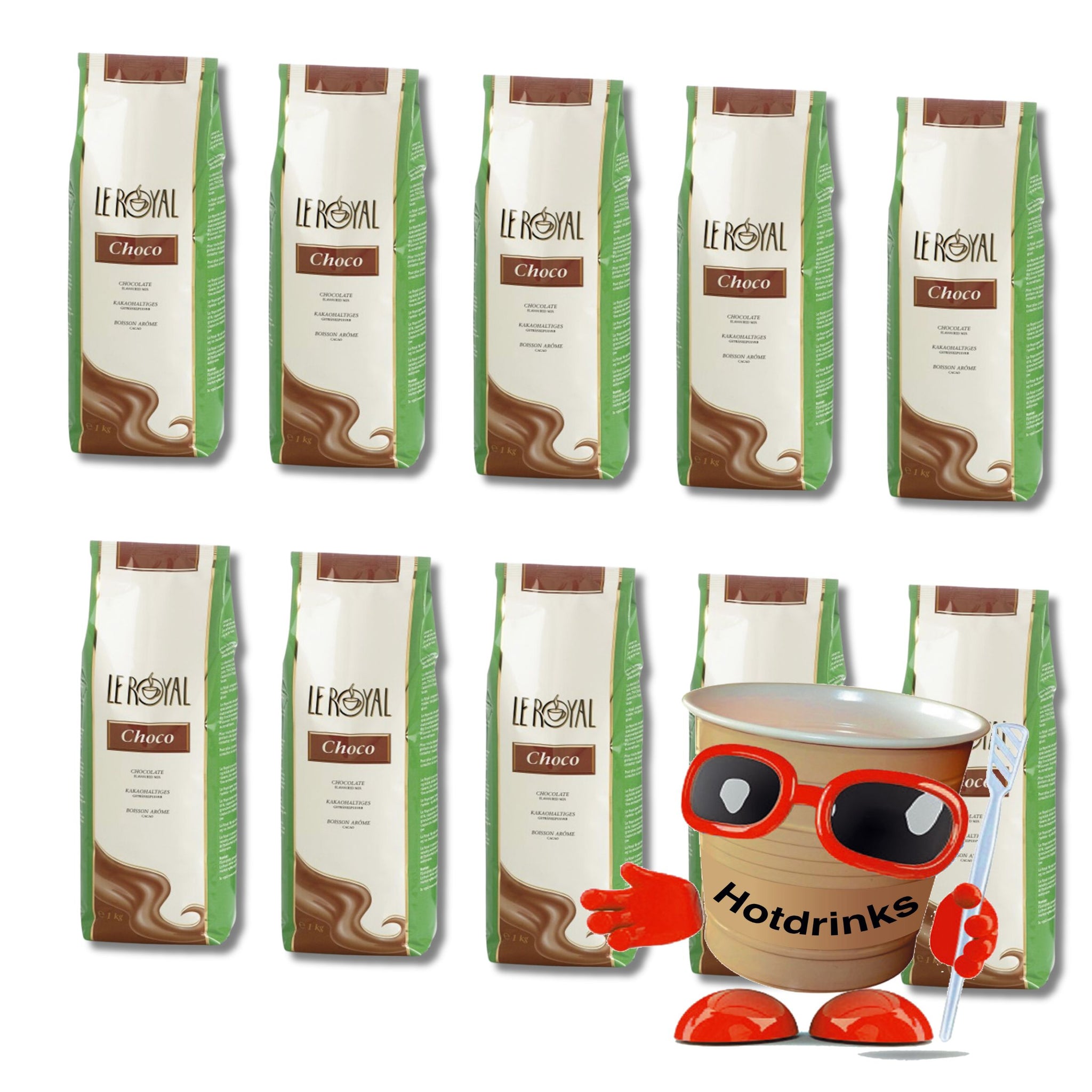 Le Royal Vending Hot Chocolate Choco Green -  1kg Bags or 10 X 1kg bags (Full Case)