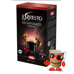 K-Fee Pods - Espresto Decaffeinated Coffee - 16 Pods or 6 boxes of 16 Pods