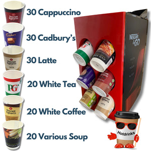 A 6 Cup Drinks dispenser for 2Go/12 oz foil sealed drinks