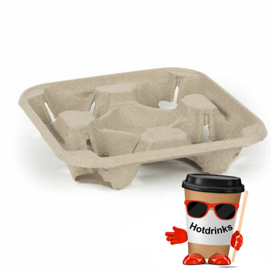4 Cup Carrier Tray / Holder - 90 or 180 Trays