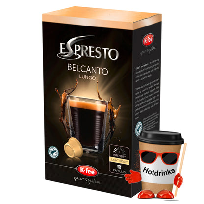 K-Fee Pods - Espresto 'Belcanto' Pods - 16 Pods or 6 boxes of 16 Pods