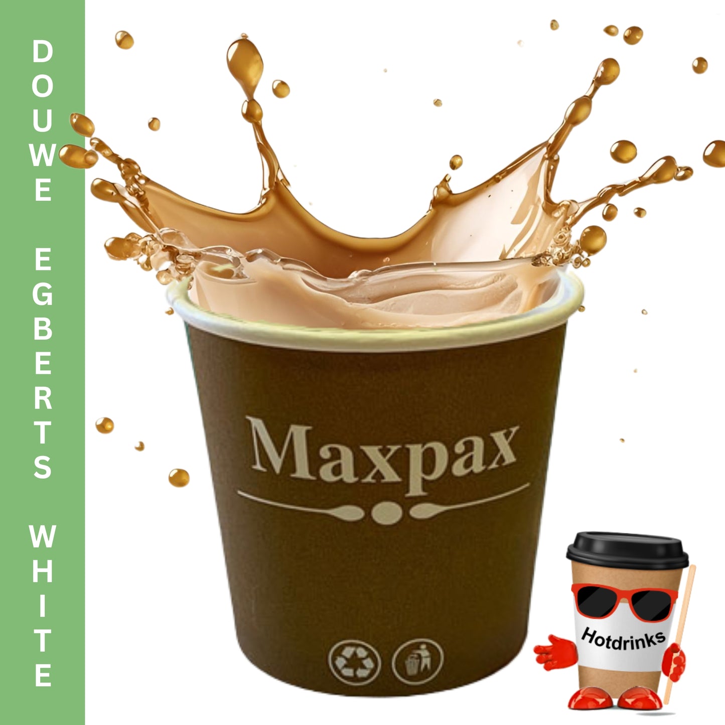 76mm Douwe Egberts Pure Gold Coffee White (25 or 375 Cups)