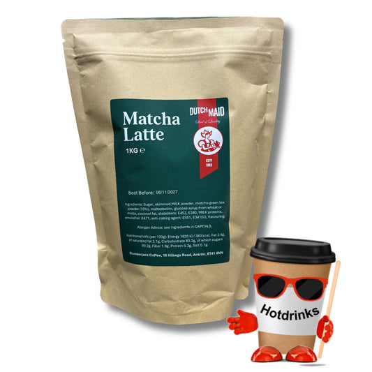 Dutch Maid - Matcha Latte, Pre-Mixed Drink Powder - 1kg or 10 X 1kg Bags