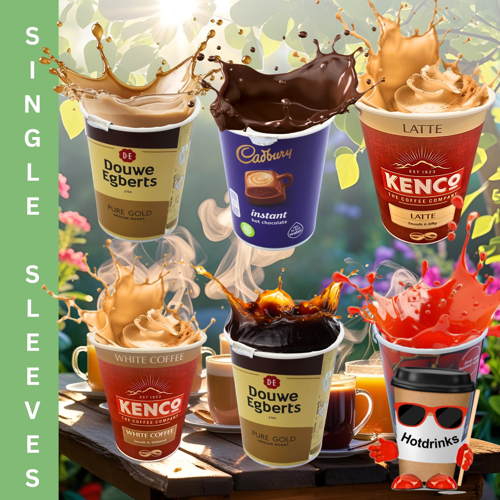 Single Sleeves of 2Go 12oz In Cup Drinks - 10 Cups Per Sleeve (8 Cups on Kenco range)