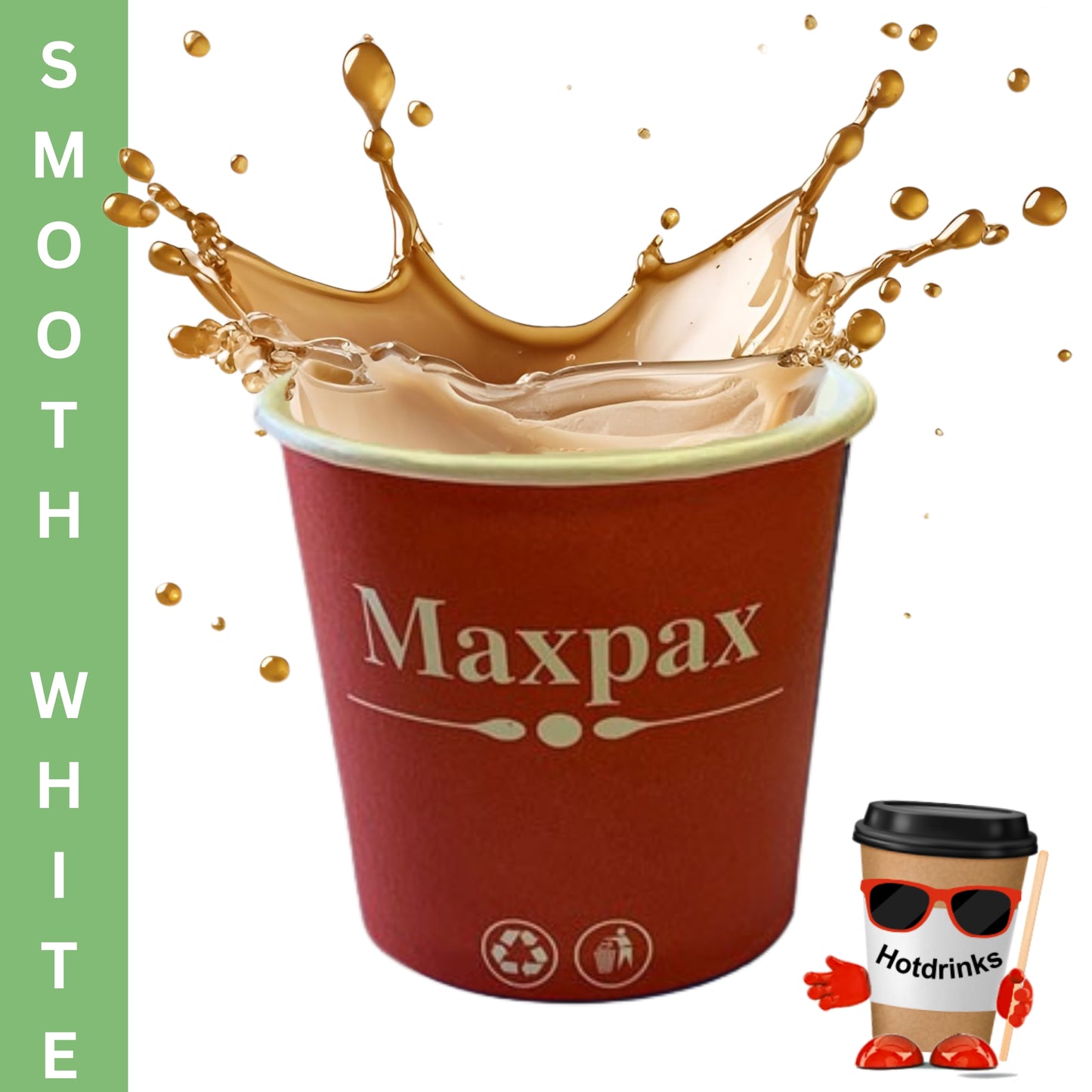 76mm Kenco Smooth Coffee White (25 or 375 Cups)