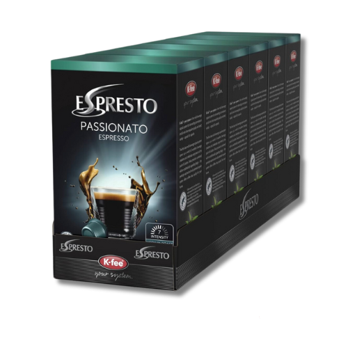 K-Fee Pods - Espresto 'Passionato' Pods - 16 Pods or 6 boxes of 16 Pods
