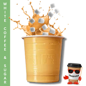 73mm Arabica Gold Coffee White & Sugar (25 or 300 Cups)