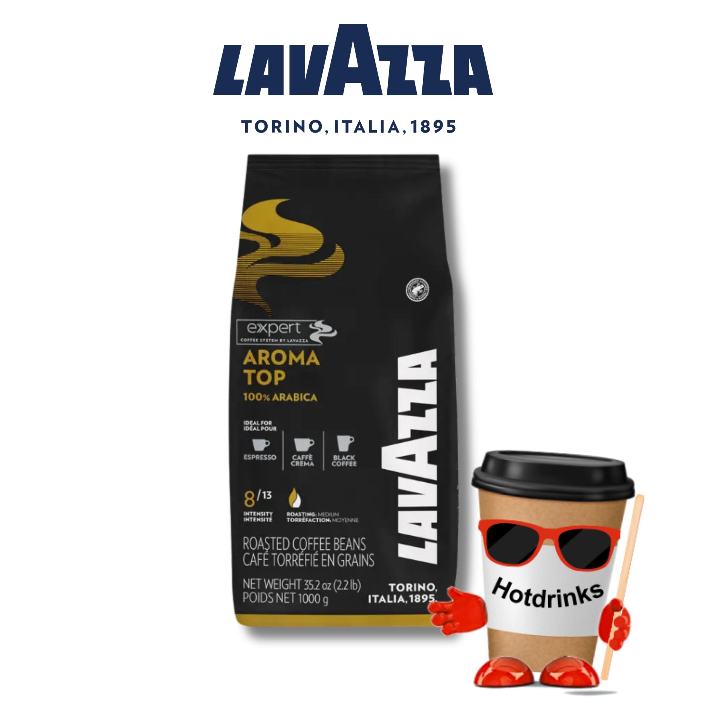 LavAzza 'Expert' Aroma Top Coffee Beans (1kg) – Hotdrinks Ltd