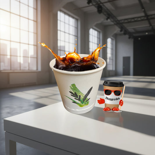 73mm Coffee Black - Foil Sealed, Paper Cup