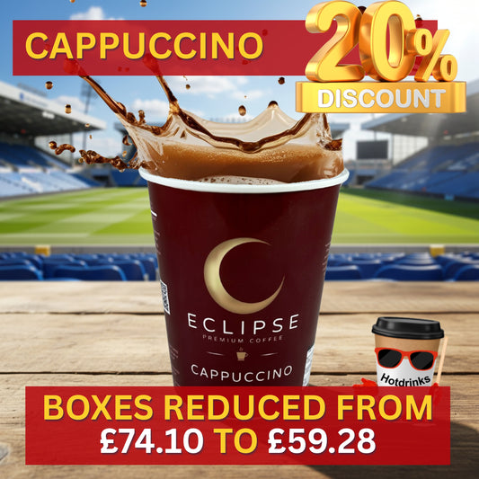 2Go 'Fresh Seal', 'Eclipse' Cappuccino (10 or 150 cups) SPECIAL OFFER 20% Off Box Price