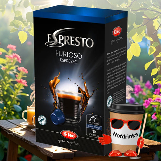 K-Fee Pods - Espresto 'Furioso' Pods - 16 Pods or 6 boxes of 16 Pods