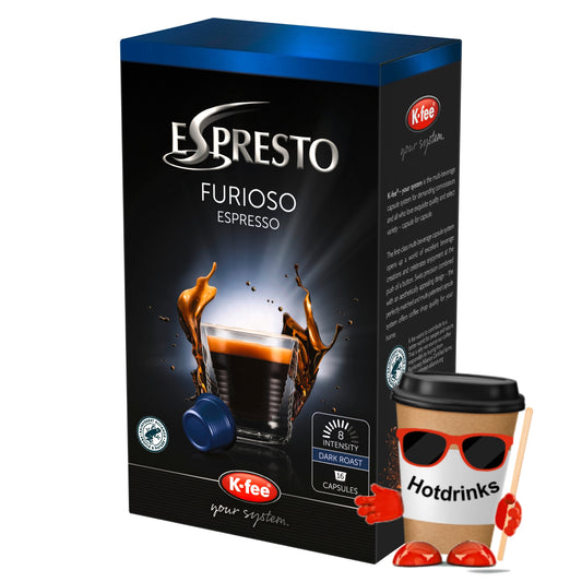 K-Fee Pods - Espresto 'Furioso' Pods - 16 Pods or 6 boxes of 16 Pods