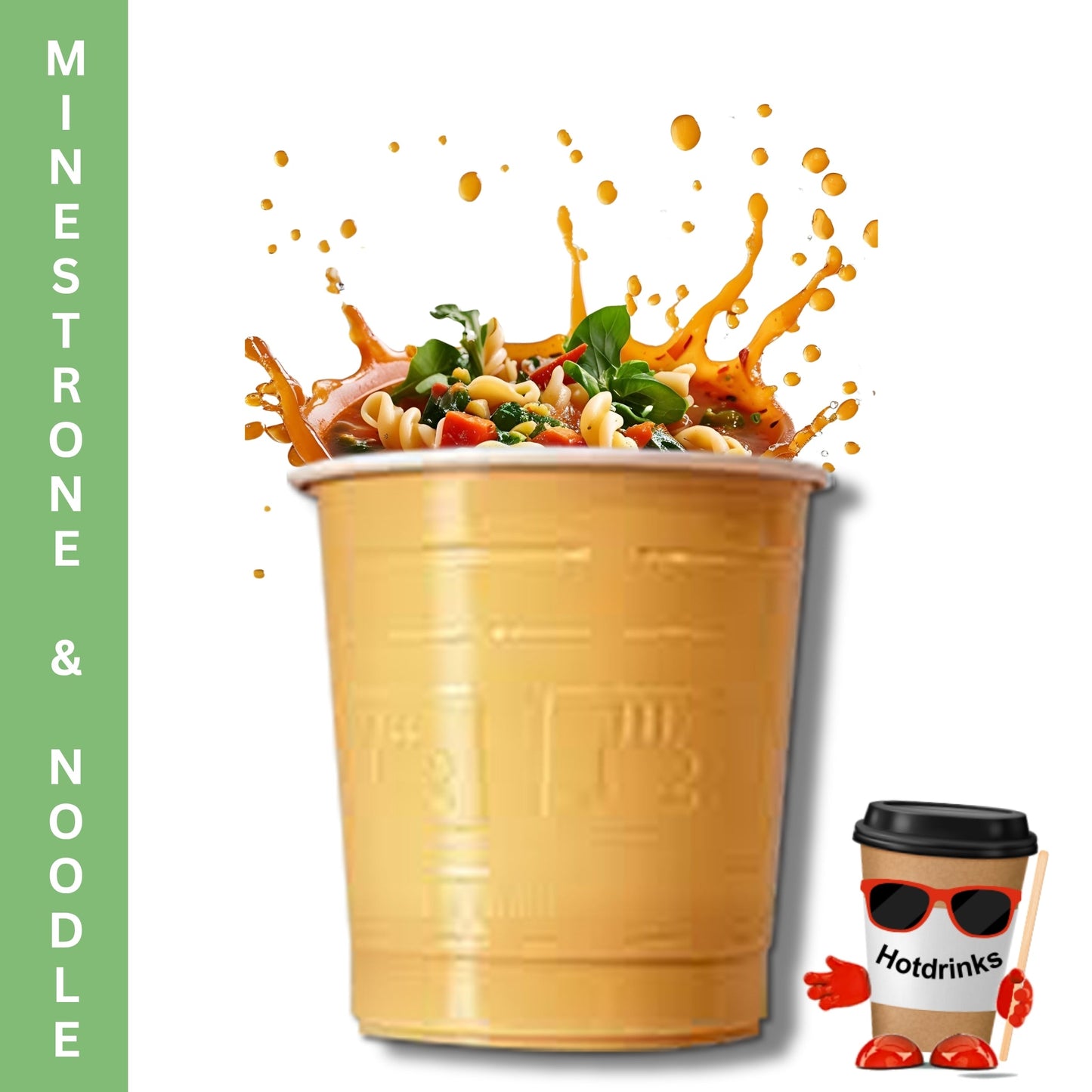 73mm Spicy Minestrone & Noodle Soup (25 or 300 Cups)