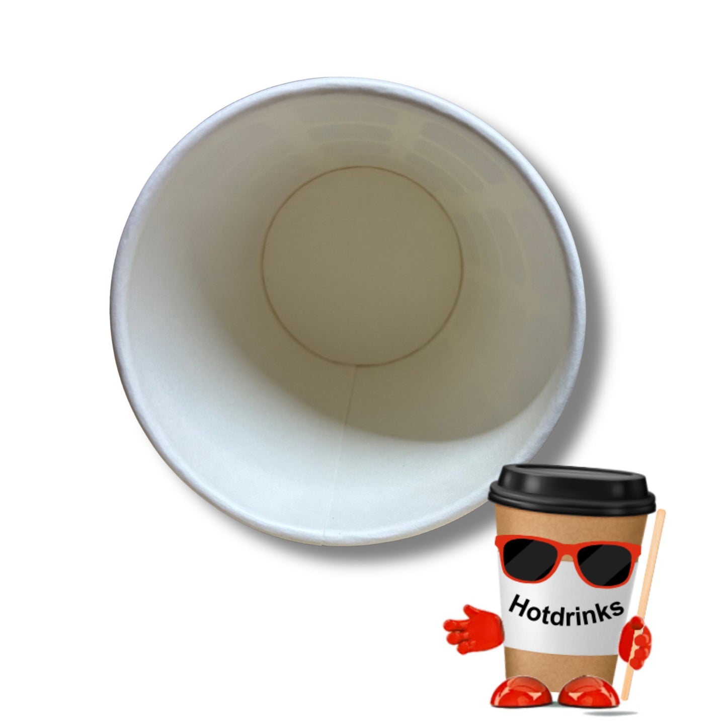 10oz Mocha Single Wall Paper Cups (50 or 1000 Cups)