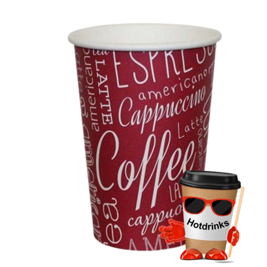 9oz Paper 'Rosa' Cups (Sleeves of 50 or Boxes of 1,000)