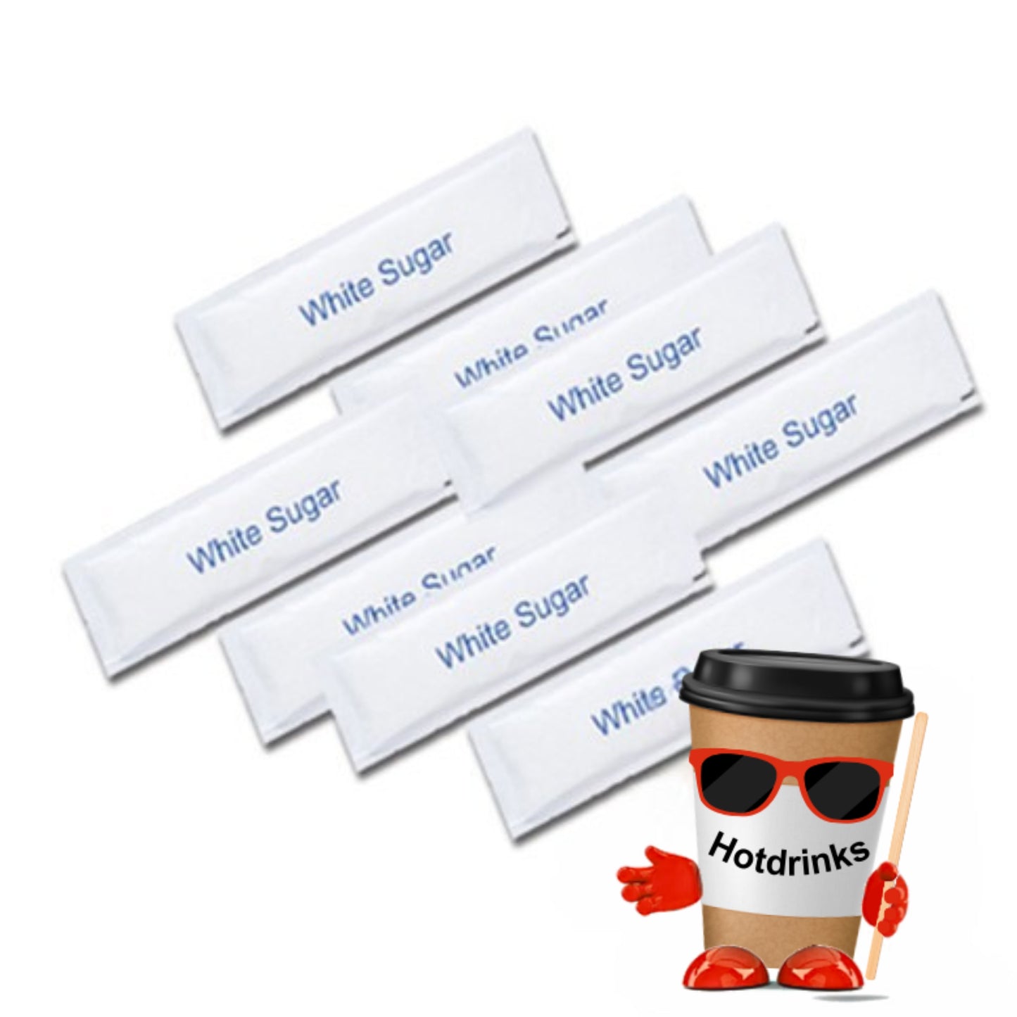 White Sugar Flat Sticks (1000)